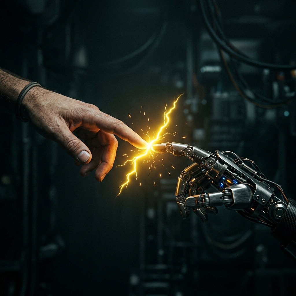 Human & Robot AI Hand Connection
