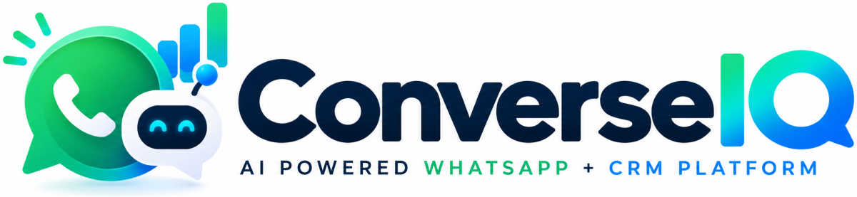 ConverseIQ logo: AI-powered WhatsApp and CRM platform by CodeBase Coders